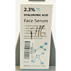 Abote 2.3% Hyaluronic Acid Face Serum 3-Pack – Anti-Aging Moisturizer, New